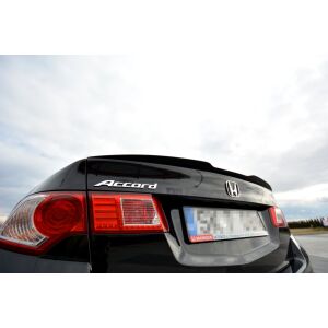 Maxton Design Spoiler CAP für HONDA ACCORD MK8. CU-Serie vor Facelift SEDAN schwarz Hochglanz