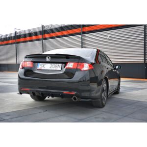 Maxton Design Heckdiffusor Ansatz für HONDA ACCORD MK8. CU-Serie vor Facelift SEDAN schwarz Hochglanz