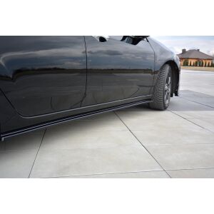 Maxton Design Seitenschweller Ansatz für HONDA ACCORD MK8. CU-Serie vor Facelift SEDAN schwarz Hochglanz