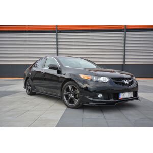 Maxton Design Seitenschweller Ansatz für HONDA ACCORD MK8. CU-Serie vor Facelift SEDAN schwarz Hochglanz