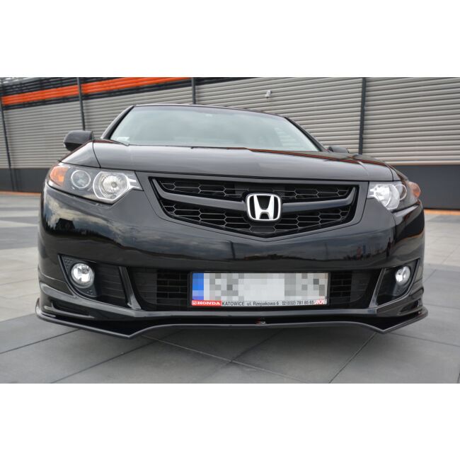 Maxton Design Front Ansatz für HONDA ACCORD MK.8 TYPE-S CU-Serie vor Facelift SEDAN schwarz Hochglanz