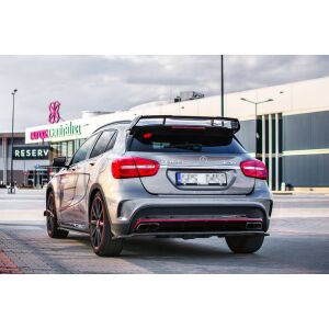 Maxton Design Spoiler CAP für Mercedes GLA 45 AMG SUV (X156) vor Facelift schwarz Hochglanz