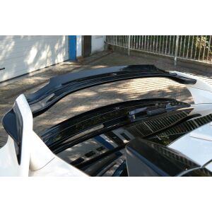 Maxton Design OBERER Spoiler CAP V.2 / V2 für HONDA CIVIC X TYPE R schwarz Hochglanz