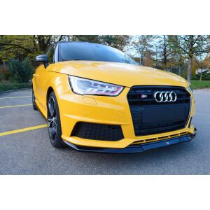 Maxton Design Front Ansatz für Audi S1 8X schwarz...