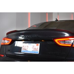 Maxton Design Spoiler CAP für MASERATI QUATTROPORTE MK.6 vor Facelift schwarz Hochglanz