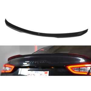 Maxton Design Spoiler CAP für MASERATI QUATTROPORTE MK.6 vor Facelift schwarz Hochglanz