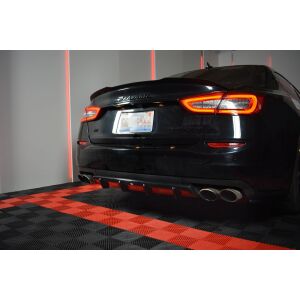 Maxton Design Spoiler CAP für MASERATI QUATTROPORTE MK.6 vor Facelift schwarz Hochglanz