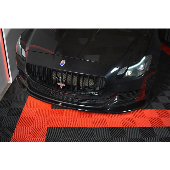 Maxton Design Front Ansatz für MASERATI QUATTROPORTE MK.6 vor Facelift schwarz Hochglanz