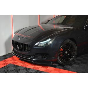 Maxton Design Front Ansatz für MASERATI QUATTROPORTE MK.6 vor Facelift schwarz Hochglanz