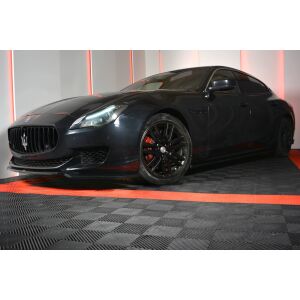 Maxton Design Front Ansatz für MASERATI QUATTROPORTE MK.6 vor Facelift schwarz Hochglanz