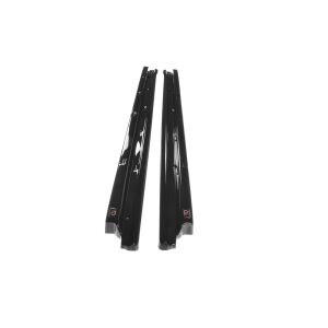 Maxton Design Seitenschweller Ansatz für FIAT 500 HATCHBACK vor Facelift schwarz Hochglanz