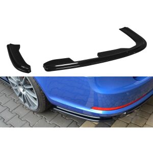 Maxton Design Heck Ansatz Flaps Diffusor für Skoda Octavia RS Mk2 / Mk2 FL Limousine / Combi schwarz Hochglanz