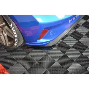 Maxton Design Heck Ansatz Flaps Diffusor V.1 / V1 für Ford Focus ST-Line schwarz Hochglanz