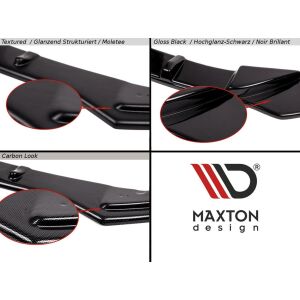 Maxton Design Heck Ansatz Flaps Diffusor V.1 / V1 für Ford Focus ST-Line schwarz Hochglanz