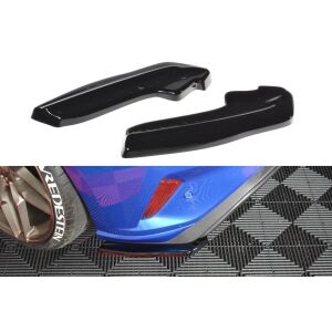 Maxton Design Heck Ansatz Flaps Diffusor V.1 / V1 für Ford Focus ST-Line schwarz Hochglanz