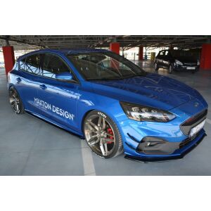 Maxton Design Seitenschweller Ansatz für Ford Focus ST / ST-Line Mk4 schwarz Hochglanz
