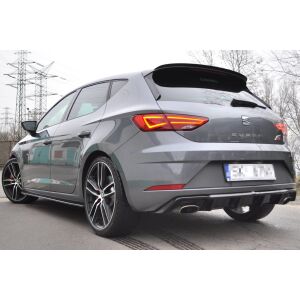 Maxton Design Heckdiffusor Ansatz V.1 / V1 für Seat Leon Cupra Mk3 FL Hatchback schwarz Hochglanz