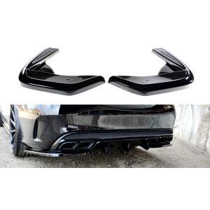 Maxton Design Heck Ansatz Flaps Diffusor für MERCEDES- BENZ C43 AMG W205 schwarz Hochglanz