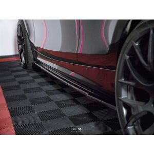 Maxton Design Seitenschweller Ansatz für BMW 1er E81/ E87 FACELIFT schwarz Hochglanz