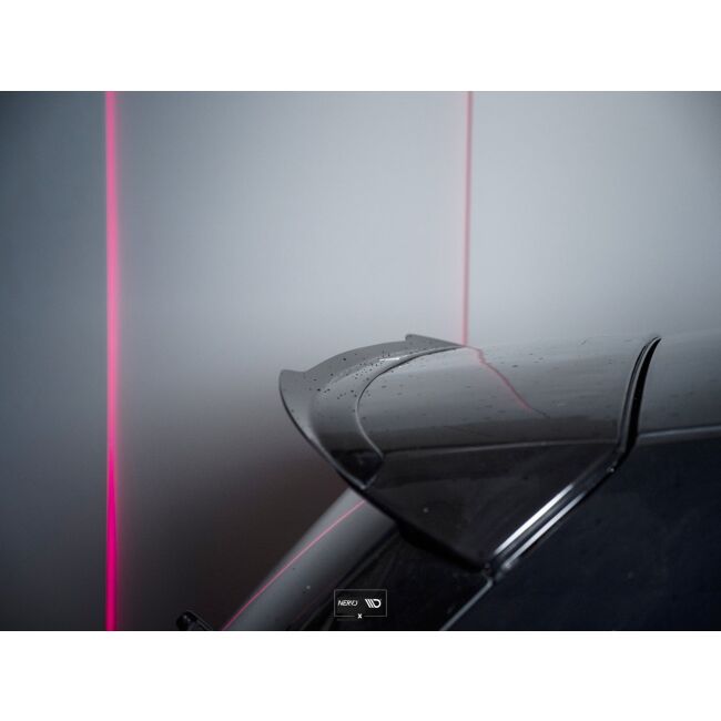 Maxton Design Spoiler CAP für BMW 1er E81/ E87 FACELIFT (AERO SPOILER) schwarz Hochglanz