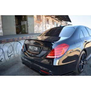 Maxton Design Spoiler CAP für Mercedes S-KLASSE W222 schwarz Hochglanz