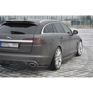 Maxton Design Seitenschweller Ansatz für JAGUAR XF (X250) MK1 SPORTBRAKE S-PACK schwarz Hochglanz