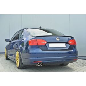 Maxton Design Spoiler CAP für VOLKSWAGEN JETTA MK6 SEDAN vor Facelift schwarz Hochglanz