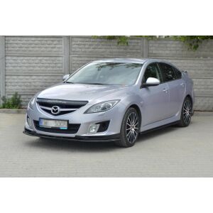 Maxton Design Front Ansatz für MAZDA 6 MK2 SPORT HATCH (GH-SERIES) vor Facelift schwarz Hochglanz