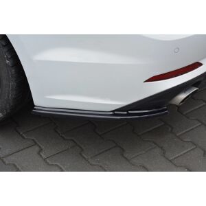 Maxton Design Heck Ansatz Flaps Diffusor für Audi A5 S-Line F5 Sportback  schwarz Hochglanz