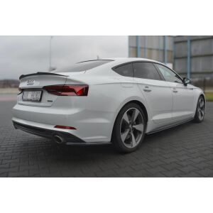 Maxton Design Heck Ansatz Flaps Diffusor für Audi A5 S-Line F5 Sportback  schwarz Hochglanz