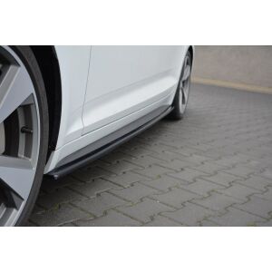 Maxton Design Seitenschweller Ansatz für Audi S5 / A5 S-Line F5 Sportback  schwarz Hochglanz