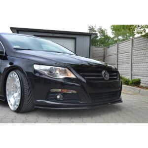 Maxton Design Front Ansatz V.2 / V2 für VW PASSAT CC STANDARD schwarz Hochglanz