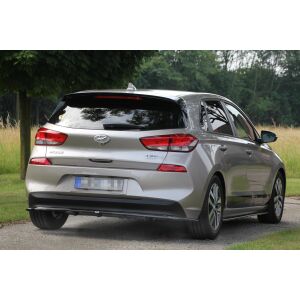 Maxton Design Mittlerer Heckdiffusor Ansatz für im DTM LOOK HYUNDAI I30 MK3 HATCHBACK schwarz Hochglanz