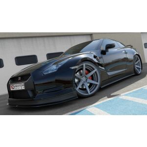 Maxton Design Seitenschweller Ansatz für NISSAN GT-R vor Facelift COUPE (R35-SERIES) schwarz Hochglanz