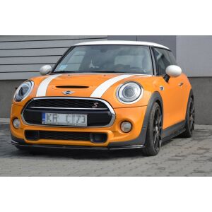 Maxton Design Front Ansatz für MINI COOPER S MK3 vor Facelift 3-Türer (F56) schwarz Hochglanz