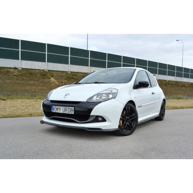 Maxton Design Front Ansatz V.1 / V1 für RENAULT CLIO MK3 RS FACELIFT schwarz Hochglanz