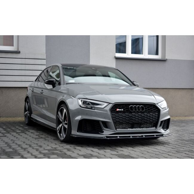 Maxton Design Front Ansatz V.1 / V1 für Audi RS3 8V FL Limousine schwarz Hochglanz