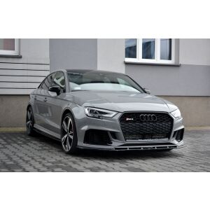 Maxton Design Front Ansatz V.1 / V1 für Audi RS3 8V FL Limousine schwarz Hochglanz