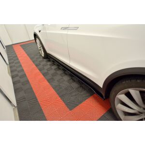 Maxton Design Seitenschweller Ansatz für V.2 / V2 für TESLA MODEL X schwarz Hochglanz