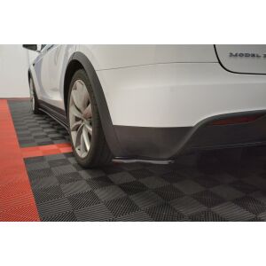 Maxton Design Heck Ansatz Flaps Diffusor V.2 / V2 für TESLA MODEL X  schwarz Hochglanz