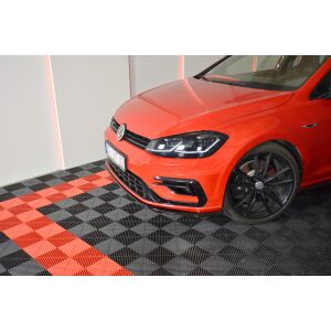 Maxton Design Front Ansatz V.7 / V7 für VW Golf 7 R / R-Line Facelift schwarz Hochglanz
