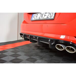 Maxton Design Heckdiffusor Ansatz für VW GOLF 7 R VARIANT FACELIFT  schwarz Hochglanz