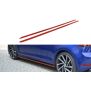 Maxton Design Seitenschweller Ansatz für V.2 / V2 für VW Golf 7 R / R-Line Facelift schwarz Hochglanz
