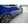 Maxton Design Seitenschweller Ansatz für V.2 / V2 für VW Golf 7 R / R-Line Facelift schwarz Hochglanz