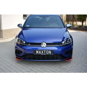 Maxton Design Front Ansatz für V.8 / V8 VW Golf 7 R / R-Line Facelift schwarz Hochglanz