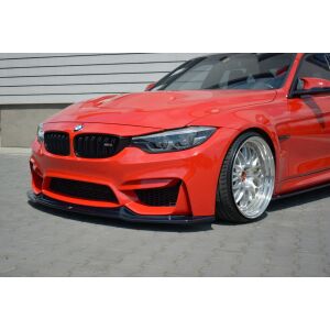 Maxton Design Front Ansatz V.1 / V1 für BMW M3 F80  schwarz Hochglanz
