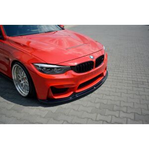 Maxton Design Front Ansatz V.1 / V1 für BMW M3 F80  schwarz Hochglanz