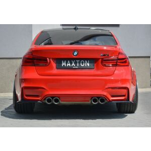 Maxton Design Heck Ansatz Flaps Diffusor V.1 / V1 für BMW M3 F80 schwarz Hochglanz