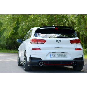 Maxton Design Spoiler CAP für Hyundai I30 N Mk3 Hatchback schwarz Hochglanz