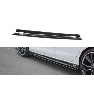 Maxton Design Seitenschweller Ansatz für V.1 / V1 für Hyundai I30 N Mk3 Hatchback / Fastback schwarz Hochglanz